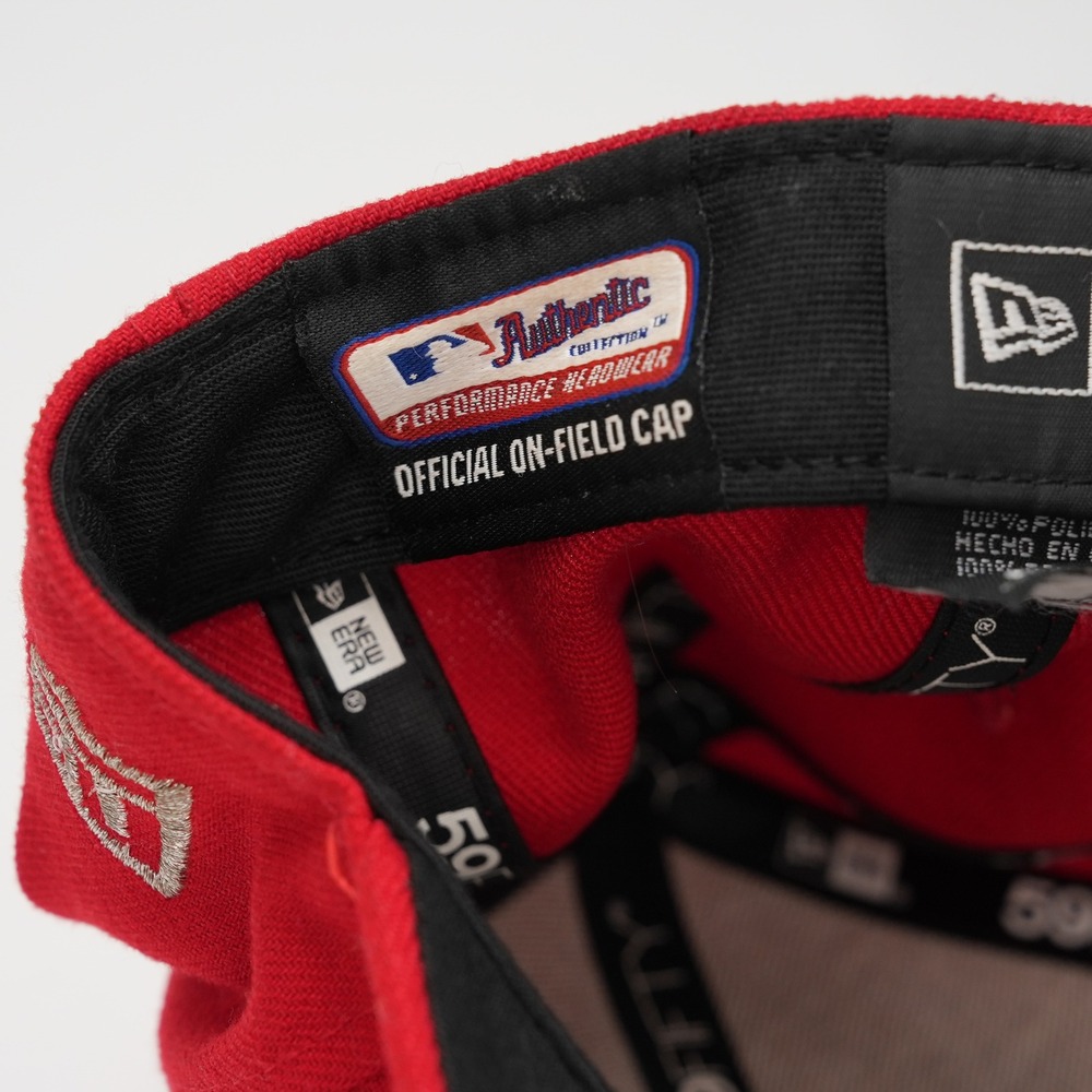 New Era 59FIFTY Los Angeles Angels Youth 6 3/8 Red‎ Fitted MLB On Field Cap - Picture 9 of 9
